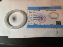 Load image into Gallery viewer, 58mm certified 100% natural type A light green/white round cut jadeite jade bangle AZ101-2808
