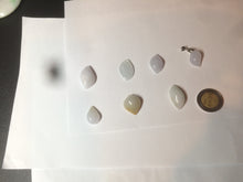 Load image into Gallery viewer, 100% natural type A jadeite jade icy watery Willow leaf/petal/peach pendant group AC79