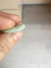 Load image into Gallery viewer, 23.5-27.7mm 100% Natural apple green/white jadeite Jade Safety Guardian Button(donut) Pendant group BK112
