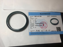 Load image into Gallery viewer, 59mm Certified Type A 100% Natural dark green/light blue/gray/black Guatemala Jadeite bangle AQ88-6412