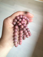 Load image into Gallery viewer, 8-8.3mm 100% natural pink rose stone (Rhodonite) bracelet XY65