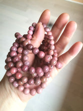Load image into Gallery viewer, 8-8.3mm 100% natural pink rose stone (Rhodonite) bracelet XY65