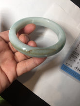 Load image into Gallery viewer, 57mm Certified Type A 100% Natural dark green/white//black Jadeite Jade bangle BK41-8354