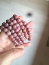 Load image into Gallery viewer, 8-8.3mm 100% natural pink rose stone (Rhodonite) bracelet XY65