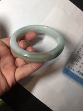 Load image into Gallery viewer, 57mm Certified Type A 100% Natural dark green/white//black Jadeite Jade bangle BK41-8354