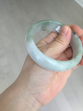 Load image into Gallery viewer, 57.5mm Certified 100% natural Type A dark green white gray chubby jadeite jade bangle AD118-2998