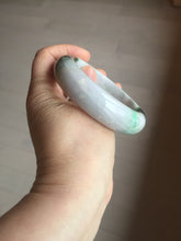 Load image into Gallery viewer, 58.5mm Certified 100% natural Type A green/purple chubby jadeite jade bangle PB97-8998