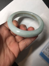 Load image into Gallery viewer, 57mm Certified Type A 100% Natural dark green/white//black Jadeite Jade bangle BK41-8354
