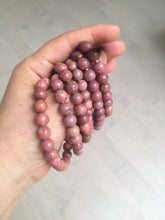 Load image into Gallery viewer, 8-8.3mm 100% natural pink rose stone (Rhodonite) bracelet XY65