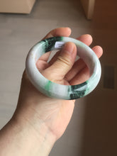 Load image into Gallery viewer, 58.5mm Certified 100% natural Type A green/purple chubby jadeite jade bangle PB97-8998