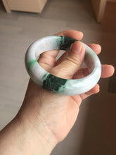 Load image into Gallery viewer, 58.5mm Certified 100% natural Type A green/purple chubby jadeite jade bangle PB97-8998