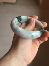 Load image into Gallery viewer, 58.5mm Certified 100% natural Type A green/purple chubby jadeite jade bangle PB97-8998