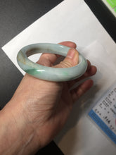 Load image into Gallery viewer, 57mm Certified Type A 100% Natural dark green/white//black Jadeite Jade bangle BK41-8354