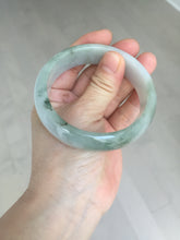 Load image into Gallery viewer, 57.5mm Certified 100% natural Type A dark green white gray chubby jadeite jade bangle AD118-2998