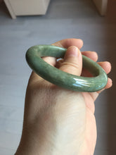 Load image into Gallery viewer, 52.5mm certified 100% natural Type A green gray black jadeite bangle PD172-6297