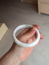 Load image into Gallery viewer, 63.5mm Certified Type A 100% Natural sunny green/white Jadeite Jade bangle BL11-4017