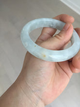 Load image into Gallery viewer, 55mm 100% natural type A icy watery light green yellow jadeite jade bangle Y155-5249