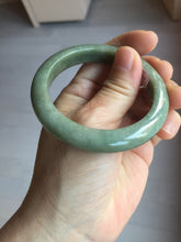 Load image into Gallery viewer, 52.5mm certified 100% natural Type A green gray black jadeite bangle PD172-6297