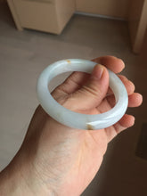 Load image into Gallery viewer, 51.8mm certified 100% natural Type A light green/yellow jadeite jade bangle AJ73-8588