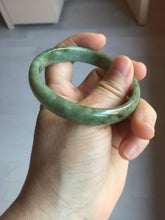 Load image into Gallery viewer, 56.4mm Certified Type A 100% Natural dark green gray black brown jadeite Jade bangle PD171-6299