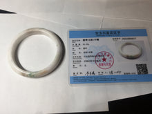 Load image into Gallery viewer, 63.5mm Certified Type A 100% Natural sunny green/white Jadeite Jade bangle BL11-4017