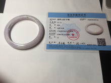 Load image into Gallery viewer, 57.5mm certified 100% natural type A light green/purple/yellow(FU LU SHOU)  jadeite jade bangle BN82-8715
