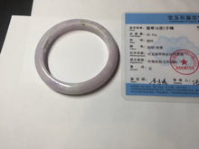 Load image into Gallery viewer, 57.5mm certified 100% natural type A light green/purple/yellow(FU LU SHOU)  jadeite jade bangle BN82-8715