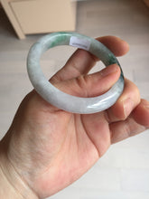 Load image into Gallery viewer, 51.5mm certified Type A 100% Natural sunny green purple oval Jadeite Jade bangle BN43-5137