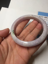 Load image into Gallery viewer, 57.5mm certified 100% natural type A light green/purple/yellow(FU LU SHOU)  jadeite jade bangle BN82-8715