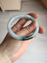 Load image into Gallery viewer, 51.5mm certified Type A 100% Natural sunny green purple oval Jadeite Jade bangle BN43-5137