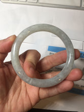 Load image into Gallery viewer, 54mm certified natural 100% natural Type A light green round cut jadeite jade bangle BS74-1021