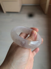 Load image into Gallery viewer, 52mm 100% natural icy light purple/pink Quartzite (Shetaicui jade) bangle SY54