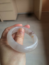Load image into Gallery viewer, 52mm 100% natural icy light purple/pink Quartzite (Shetaicui jade) bangle SY54
