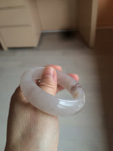 Load image into Gallery viewer, 52mm 100% natural icy light purple/pink Quartzite (Shetaicui jade) bangle SY54