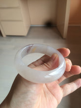 Load image into Gallery viewer, 52mm 100% natural icy light purple/pink Quartzite (Shetaicui jade) bangle SY54