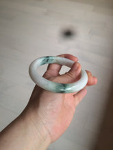 Load image into Gallery viewer, 59mm Certified 100% natural Type A green/white jadeite jade bangle AX99-4384