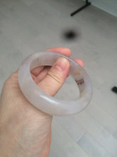 Load image into Gallery viewer, 52mm 100% natural icy light purple/pink Quartzite (Shetaicui jade) bangle SY54