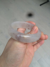 Load image into Gallery viewer, 52mm 100% natural icy light purple/pink Quartzite (Shetaicui jade) bangle SY54