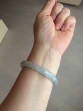 Load image into Gallery viewer, 54mm certified natural 100% natural Type A light green round cut jadeite jade bangle BS74-1021