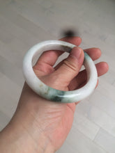 Load image into Gallery viewer, 59mm Certified 100% natural Type A green/white jadeite jade bangle AX99-4384