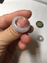 Load image into Gallery viewer, 33.6/23.5/14.7mm Type A 100% Natural light purple white Jadeite Jade concentric circle safety Guardian ring pendant set BK113