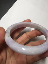 Load image into Gallery viewer, 57.5mm certified 100% natural type A light green/purple/yellow(FU LU SHOU)  jadeite jade bangle BN82-8715