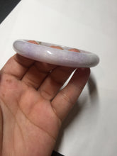 Load image into Gallery viewer, 57.5mm certified 100% natural type A light green/purple/yellow(FU LU SHOU)  jadeite jade bangle BN82-8715