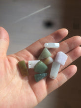 Load image into Gallery viewer, 100% Natural sunny green/purple scale weight safety guidance jadeite Jade pendant Q124