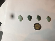 Load image into Gallery viewer, 100% natural type A jadeite jade icy watery Willow leaf/petal pendant group AC82