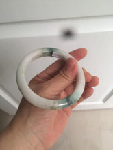 Load image into Gallery viewer, 59mm Certified 100% natural Type A green/white jadeite jade bangle AX99-4384