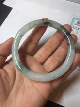 Load image into Gallery viewer, Sold! please don't order. THanks. 57mm certified type A 100% Natural green/brown/purple slim round cut jadeite jade bangle GL38-6-9010