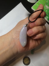 Load image into Gallery viewer, 100% natural type A light purple sunny green blessed melon(福瓜) Jadeite Jade pendant AC83
