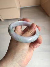 Load image into Gallery viewer, 55.6mm Certified type A 100% Natural sunny green/purple/yellow(Fu LU SHOU) Jadeite bangle BN41-5127