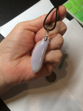 Load image into Gallery viewer, 100% natural type A light purple sunny green blessed melon(福瓜) Jadeite Jade pendant AC83